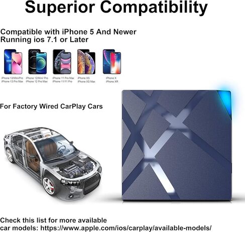 محول CarPlay لاسلكي 5.0 لجميع سيارات CarPlay السلكية في المصنع، دونجل CarPlay اللاسلكي، تحويل سلكي إلى CarPlay لاسلكي MP01 in Kuwait