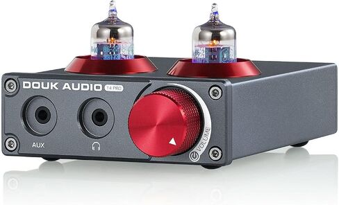 Douk Audio T4 PRO Vacuum Tube Phono Preamp, MM Turntable Preamplifier, GE5654 Hi-Fi Headphone Amp for Home Theater/Record Player/Stereo Amplifier/Active Speaker in Saudi Arabia