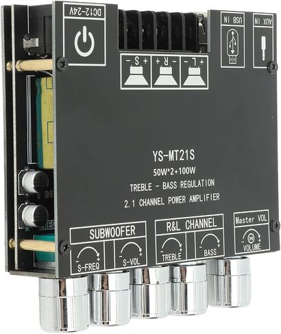 2.1 Channel Digital Audio Power Bluetooth Amplifier Board for Store Home Theater Speakers with DC Converter Plugs in Saudi Arabia