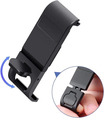 ARNARKOK غطاء بطارية من سبائك الألومنيوم استبدال الباب الجانبي ل GoPro HERO10/HERO9 أسود، غطاء بطارية قابل للإزالة in Kuwait