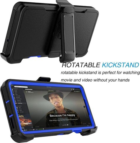 Tekcoo Case For Motorola Edge Plus 5G UW 2022 | Moto Edge 30 Pro X30 | XT2201 [Built-in Screen Protector] Holster Belt Clip [Military Grade 12FT Drop Tested] Full Body Carrying Kickstand Cover - Black in Kuwait