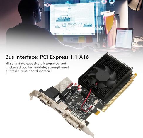 بطاقة رسومات سطح المكتب ICRPSTU، 40 نانومتر 650 ميجا هرتز 533 ميجا هرتز PCI Express 1.1 بطاقة رسومات الكمبيوتر 1 جيجابايت للاستبدال in Kuwait
