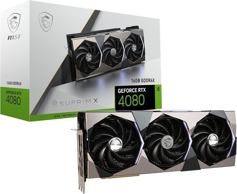 MSI بطاقة عرض مرئي للالعاب جيفورس RTX 4080 24GB GDRR6X 384 بت HDMI/DP ان في لينك تراي فروزر 3 ادا لوفليس (RTX 4080 16GB سوبريم اكس) in Saudi Arabia