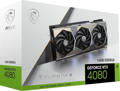 MSI بطاقة عرض مرئي للالعاب جيفورس RTX 4080 24GB GDRR6X 384 بت HDMI/DP ان في لينك تراي فروزر 3 ادا لوفليس (RTX 4080 16GB سوبريم اكس) in Saudi Arabia