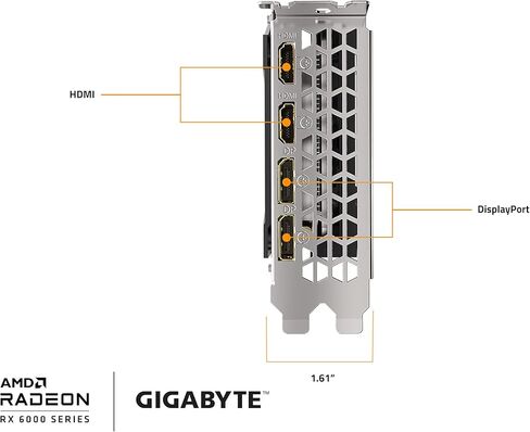 Gigabyte Radeon RX 6600 XT Eagle 8G Graphics Card, WINDFORCE 3X Cooling System, 8GB 128-bit GDDR6, GV-R66XTEAGLE-8GD Video Card in Saudi Arabia
