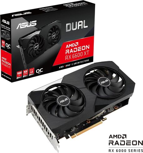 ASUS DUAL-RX6600XT-O8G Graphic Card & ASUS ROG Herculx Graphics Card Anti-Sag Holder Bracket in Saudi Arabia