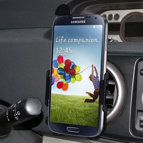 Amzer amz95630 swiveling Air Vent حامل التثبيت لهاتف Samsung Galaxy S4 gt-i9500 – عبوة تجزئة – باللون الأسود in Kuwait