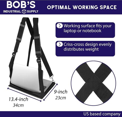 BISupply Laptop Chest Carrier Wearable Laptop Strap Harness - Adjustable Standing Laptop Harness for Walking and Working in Saudi Arabia