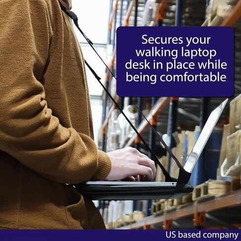 BISupply Laptop Chest Carrier Wearable Laptop Strap Harness - Adjustable Standing Laptop Harness for Walking and Working in Saudi Arabia