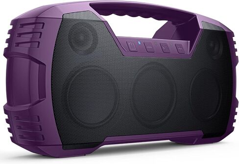 Outdoor Bluetooth Speaker, IPX7 Waterproof, 90W Peak, 32H, Black | Floating design, deep bass, TWS stereo, portable handle, rugged build for pool days, beach trips, kayaking, and hiking in Kuwait