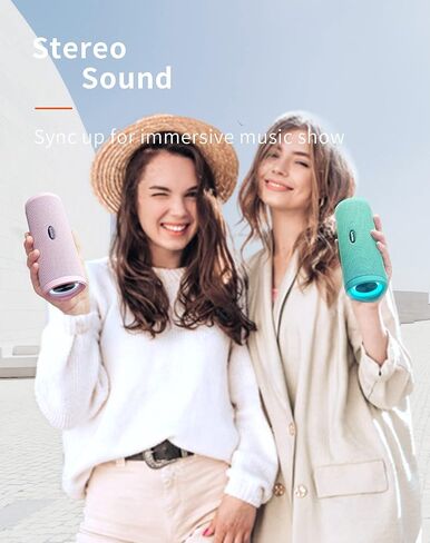 HEYSONG Portable Bluetooth Speaker, Wireless Outdoor Speakers, IPX7 Waterproof, 40H Playtime, TF Card, Loud Stereo Sound for Beach, Boat, Pool, Camping, Bike, Shower, Gifts for Men in Kuwait