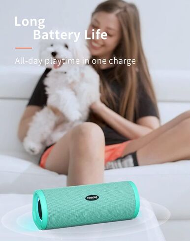 HEYSONG Portable Bluetooth Speaker, Wireless Outdoor Speakers, IPX7 Waterproof, 40H Playtime, TF Card, Loud Stereo Sound for Beach, Boat, Pool, Camping, Bike, Shower, Gifts for Men in Kuwait