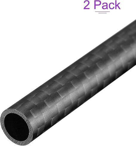 DMiotech 2 Pack 8mmx6mmx330mm Carbon Fiber Round Tubes, 3K Roll Wrapped Carbon Tube for RC Quadcopter, RC Airplane in Saudi Arabia