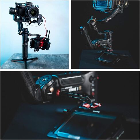 Weebill S/DJI RSC2 Gimbal Monitor Mount, Extension Plate Ronin S Accessories with 1/4 Thread Cold Shoe Mount Smartphone Clamp Compatible with DJI Ronin S/SC/RS2/RSC2/Zhiyun Crane 3/2S/Weebill S/Lab in Kuwait