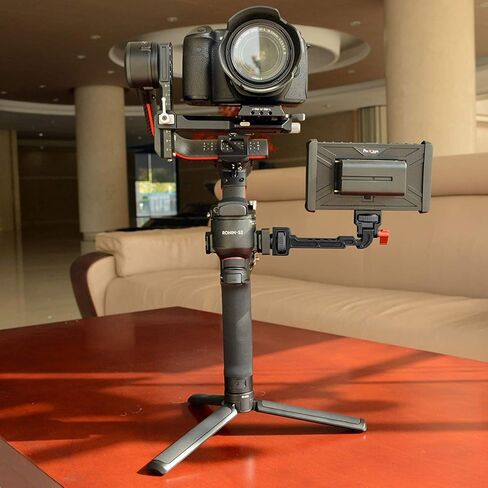 Weebill S/DJI RSC2 Gimbal Monitor Mount, Extension Plate Ronin S Accessories with 1/4 Thread Cold Shoe Mount Smartphone Clamp Compatible with DJI Ronin S/SC/RS2/RSC2/Zhiyun Crane 3/2S/Weebill S/Lab in Kuwait