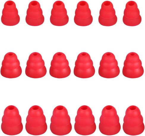 Earbud Tips Triple Flange Earbud Tips Replacement Earbud Tips Silicone Earbud Compatible with 3.8-5.5mm Earphone Earbud Replacement Tips Earbud Caps 9 Pairs S/M/L（White） in Kuwait