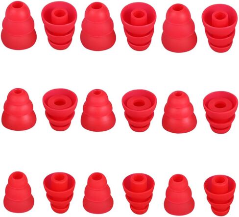 Earbud Tips Triple Flange Earbud Tips Replacement Earbud Tips Silicone Earbud Compatible with 3.8-5.5mm Earphone Earbud Replacement Tips Earbud Caps 9 Pairs S/M/L（White） in Kuwait