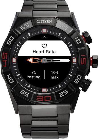 Citizen CZ Smart PQ2 Hybrid Smartwatch with YouQ Wellness app Featuring IBM Watson® AI and NASA Research, Black and White Customizable Display, Bluetooth, HR, Activity Tracker, 18-Day Battery Life in Kuwait