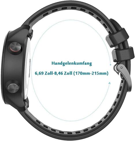 سوار بديل متوافق مع ساعة جارمين من ابيلتا، سوار بديل 20 ملم لساعة جارمين فوررنر 245 باند وفوررنر 55 وجالكسي ووتش 5 برو (اسود), بدون أحجار كريمة in Kuwait