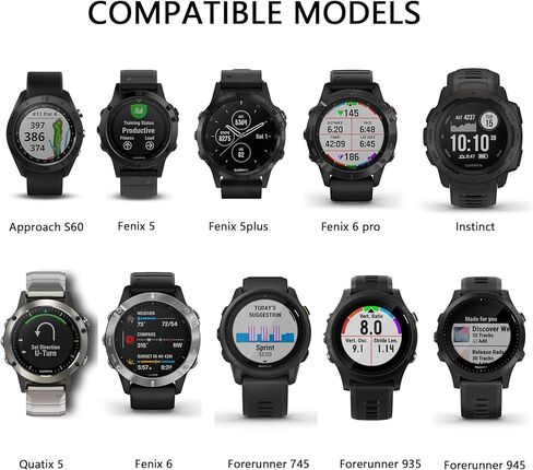 سوار lappets متوافق مع Forerunner 935/Forerunner 945/Forerunner 745، 22 مم سوار ساعة بديل من السيليكون الناعم لـ Fenix ​​5/ Fenix ​​5plus/ Fenix ​​6/ Fenix ​​6 Pro/Approach S60 in Kuwait