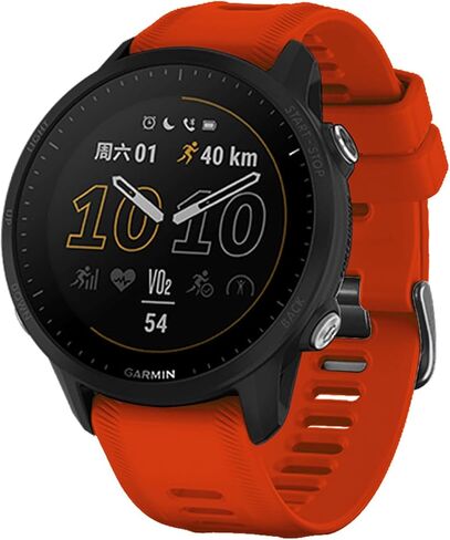 سوار lappets متوافق مع Forerunner 935/Forerunner 945/Forerunner 745، 22 مم سوار ساعة بديل من السيليكون الناعم لـ Fenix ​​5/ Fenix ​​5plus/ Fenix ​​6/ Fenix ​​6 Pro/Approach S60 in Kuwait