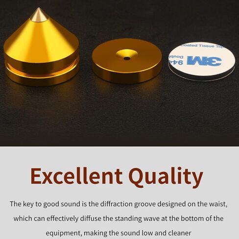 Hi-end Speaker Isolators Stand Feet Base Mats HiFi Speaker Spike Pads Aluminum Shock Absorber Vibration Dampener Audio Resonance Reducer for Subwoofer CD Record Player Amplifier Turntables in Saudi Arabia