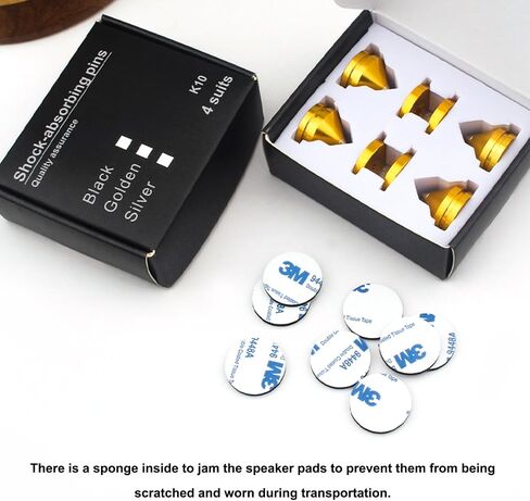 Hi-end Speaker Isolators Stand Feet Base Mats HiFi Speaker Spike Pads Aluminum Shock Absorber Vibration Dampener Audio Resonance Reducer for Subwoofer CD Record Player Amplifier Turntables in Saudi Arabia