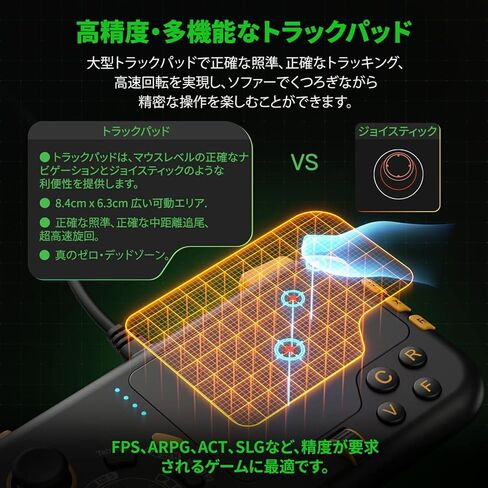 IFYOO GTP01 لوحة لمس سلكية USB للألعاب مع وظائف لوحة المفاتيح والماوس، وحدة تحكم ألعاب لوحة التتبع متوافقة مع Xbox Series X|S، Xbox One، PS5، PS4، PC Steam Windows 11 10، Mac OS - أسود in Kuwait