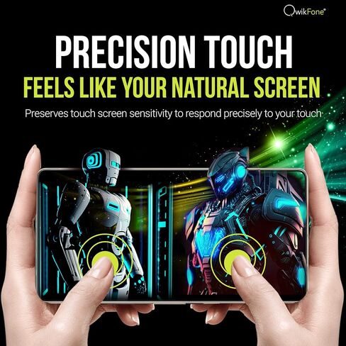 طبقة حماية الشاشة Qwikfone For S23 Ultra - طبقة TPU متينة للغاية لهاتف Samsung Galaxy S23 Ultra - [فتح بصمة الإصبع بنسبة 100%] أقصى قدر من الحماية والوضوح - تغطية كاملة الحواف in Saudi Arabia