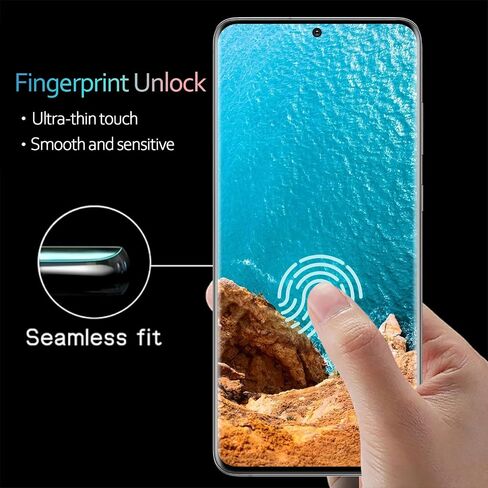 [2+2 Pack] Screen Protector for Samsung Galaxy Note 20 Ultra/Note 20 Ultra 5G,9H Tempered Glass,Ultrasonic Fingerprint Compatible,3D Curved,HD Clear,Bubble-Free , Glass Protector in Saudi Arabia