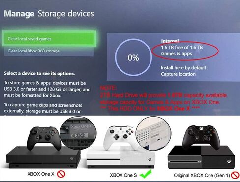 مجموعة تحديث قرص صلب للألعاب MaxDigitalData من Seagate 2TB 128MB Cache SATA 6Gbps 2.5 بوصة (تم تنسيقه مسبقًا لجهاز Xbox One S والبرامج الثابتة مثبتة) in Kuwait