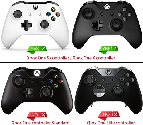 حافظة غطاء أمامي ناعمة الملمس باللون الأسود الشديد لوحدة تحكم Xbox One S/X، مجموعة بديلة مريحة غطاء لوحة أمامية لجهاز Xbox One وحدة التحكم اللاسلكية موديل 1708 - وحدة التحكم غير متضمنة in Kuwait