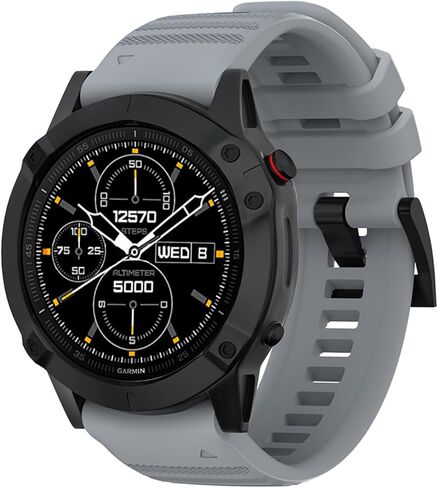 حزام ساعة سريع الإصدار 26 مم متوافق مع Fenix ​​7X/Fenix ​​6X/Fenix ​​6X pro/Fenix ​​5x Sapphire/Fenix3/Descent mk2i، سوار رياضي من السيليكون مريح in Kuwait