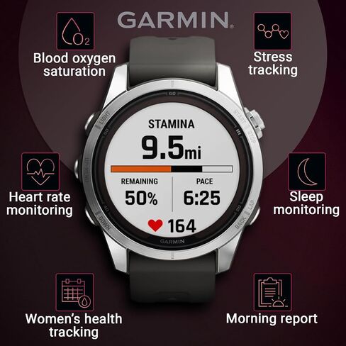 Wearable4U - Garmin Fenix 7 Pro Sapphire Solar Edition: Titanium 47 mm Smartwatch| Up to 22 Days Battery Life, Multisport & Outdoor High-Performance Multi-Band GPS Watch w/Flashlights. in Saudi Arabia