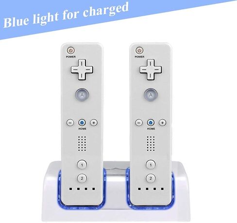 قاعدة شحن Tuboopy Wii، حامل شاحن جهاز التحكم عن بعد مع بطاريتين قابلتين للشحن وسلك شحن (أسود) in Saudi Arabia
