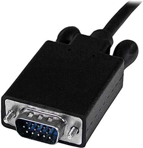 StarTech 6ft Active DisplayPort to VGA Cable, 1080p, DP 1.2 (DP2VGAMM6B) | 1.8m, DP++ Source, EDID & DDC Pass-Through, Latching, VGA Screw Locking, Integrated Chip, DP 1.2 to VGA Converter, No Drivers in Kuwait