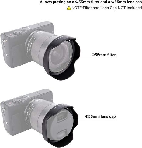 Lens Hood for Canon EF-M 11-22mm F4-5.6 is STM Lens, Reversible Lens Shade on EOS M6 Mark II M200 M100 M50, Replace Canon EW-60E Lens Hood | Reversible Lens Shade Cover on EOS M6 Mark II M2 M1 M5, Replace Canon EW-6E Lens Hood,Provide Lens with Extra Prot in Saudi Arabia