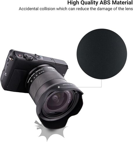 Lens Hood for Canon EF-M 11-22mm F4-5.6 is STM Lens, Reversible Lens Shade on EOS M6 Mark II M200 M100 M50, Replace Canon EW-60E Lens Hood | Reversible Lens Shade Cover on EOS M6 Mark II M2 M1 M5, Replace Canon EW-6E Lens Hood,Provide Lens with Extra Prot in Saudi Arabia