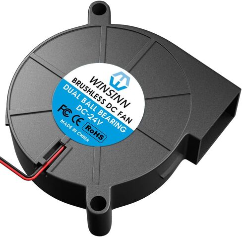 WINSINN 5015 Blower Fan 5V, 3D Printer 5 Volt Fans Blower Turbine Turbo Dual Ball Bearing, Brushless Cooling 50mmx15mm 2PIN (Pack of 2Pcs) in Saudi Arabia