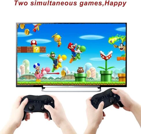 Larqety 2 وحدة تحكم سلكية كلاسيكية احترافية لجهاز Wii وWii U عن بعد (أسود) in Kuwait