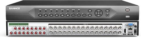 SANNCE DVR لكاميرا الأمان، 5MP Lite 32CH CCTV DVR (بدون محرك أقراص ثابت)، هجين 5 في 1 لكاميرات المراقبة AHD/TVI/CVI/CVBS/IP، كشف الإنسان بالذكاء الاصطناعي، تنبيه البريد الإلكتروني، الوصول عن بعد، تسجيل 24/7 in Kuwait