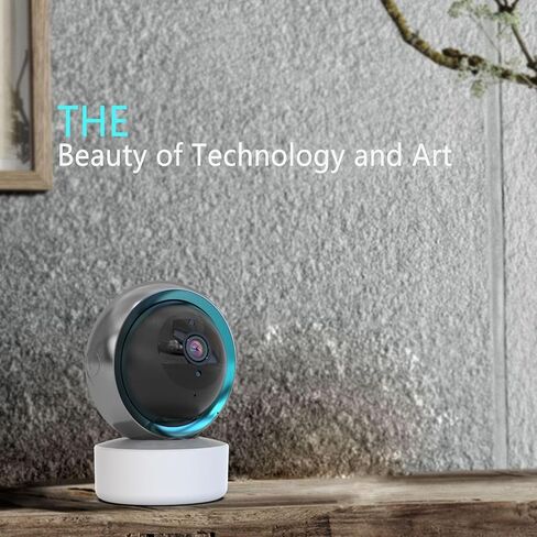 Eujgoov واي فاي كاميرا الأمن الداخلي، كاميرات المراقبة ABS الإسكان الكلب وكاميرا الطفل مع تطبيق الهاتف للمنزل داخلي الولايات المتحدة التوصيل 100 ‑ 240 فولت in Kuwait