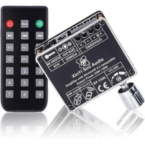 IStation 50W+50W HiFi لوحة مضخم صوت متوافقة مع البلوتوث، DC 9-24V وحدة مضخم طاقة الصوت مع جهاز تحكم عن بعد/APP يدعم مدخل Bluetooth/AUX/USB لمكبرات الصوت المنزلية في المتجر in Kuwait