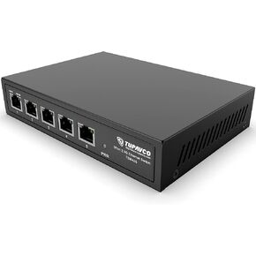 2.5GB Switch (5 Port) for Ethernet Network - High Speed 10M/100M/1G/2.5G Gigabit (802.3bz) - Unmanaged Plug & Play Fanless LAN Splitter - Metal Case - Wall Mountable - Tupavco TP1940