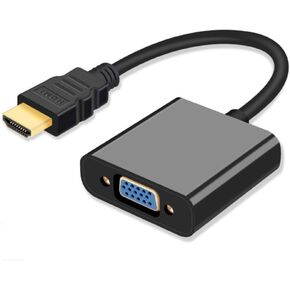 Cyclotronix HDMI Male to VGA Female Adapter Gold Plated Compatible for Computer, Desktop, Laptop, PC, Monitor, Projector, HDTV, Chromebook, Raspberry Pi, Roku, Xbox and More in Saudi Arabia