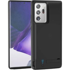 Battery Case for Samsung Note 20 Ultra, Extended Rechargeable External Backup PowerBank Battery Charger/Charging Case for Samsung Galaxy Note 20 Ultra 5G [6.9"] Added 100+% Power Juice,Black in Kuwait