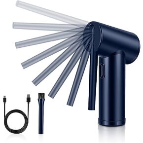 Reesibi Electric Cordless Air Duster - 40000 RPM Portable Air Blower 6000mAh Compressed Air Duster Alternative to Air Can Gas Cleaning for Keyboard Laptop PC Camera Cleaner in Kuwait