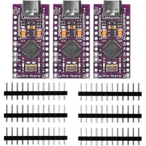 3pcs Pro Micro Board 5V/16MHz Module Board Type C Port for Arduino Leonardo in Kuwait