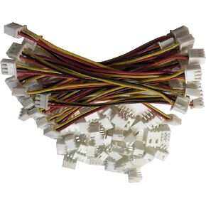 20 PCS 3 PIN JST XH Female Connector on Both Side - 100mm 1007 26 AWG & 40 PCS JST 3 PIN XH Male Connector in Kuwait