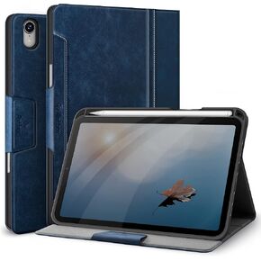 Antbox Case for iPad Mini 6th Generation iPad Mini 8.3 inch Case with Pencil Holder Vegan Leather Smart Cover with Auto Sleep/Wake Stand Function (Black)